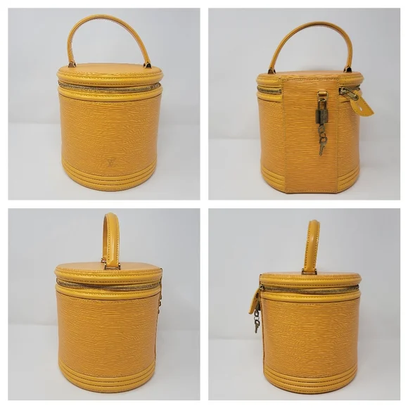 LOUIS VUITTON Tassil Yellow Epi Leather Cannes Vanity Bag